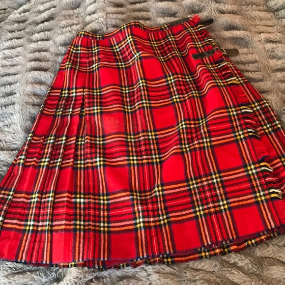 mosbrook Other - Vintage wool kilt pleated skirt S tartan plaid